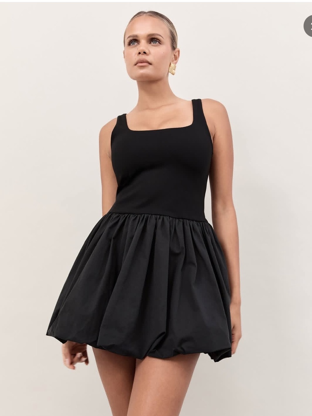 DISSH Black Lula Bubble Mini Dress